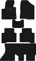 Коврики текстильные "Премиум+" в салон Hyundai Grand Santa Fe I (suv / DM) 2013 - 2018, черные, 6шт.