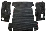 Кожаные 3D коврики в багажник Hyundai Santa Fe II 5 мест (2006+) (2010+) Полный комплект (с боковинами) Черный/ Хендай Санта Фе 2 5 мест (2006+) (2010+)